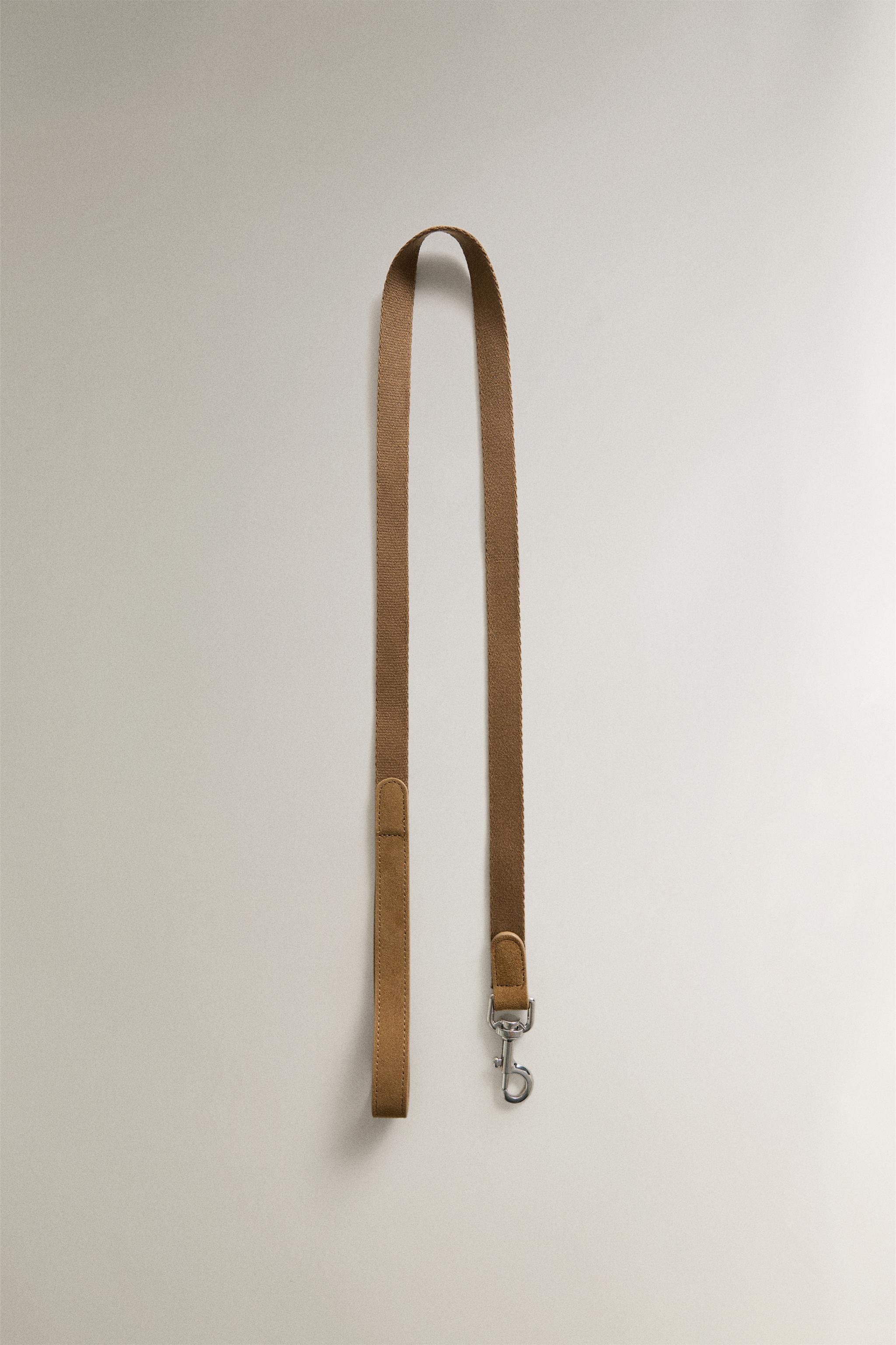 LEATHER PET LEAD WITH CLIP